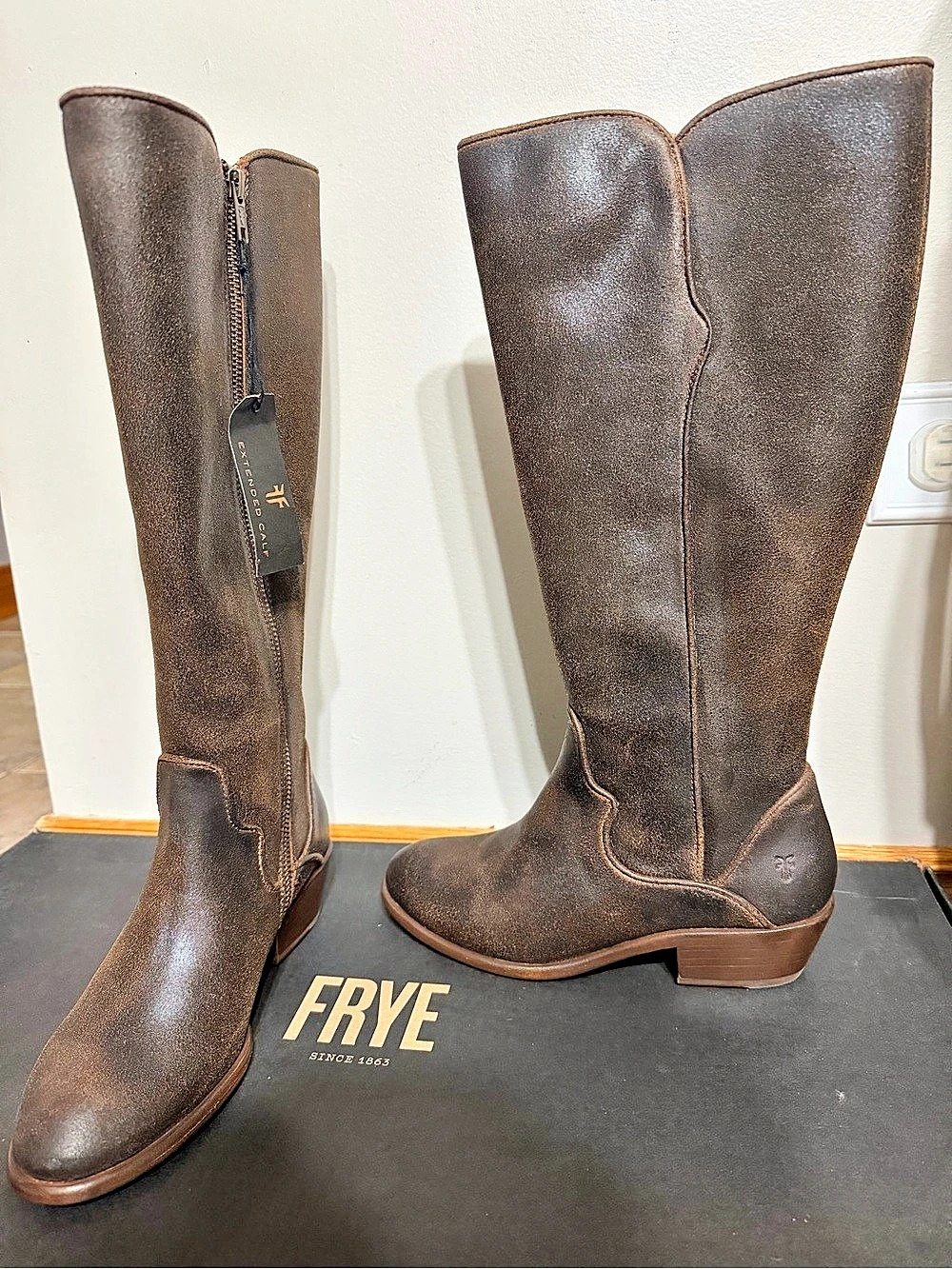 Frye Carson Piping Tall Boots Brown US 6 M
